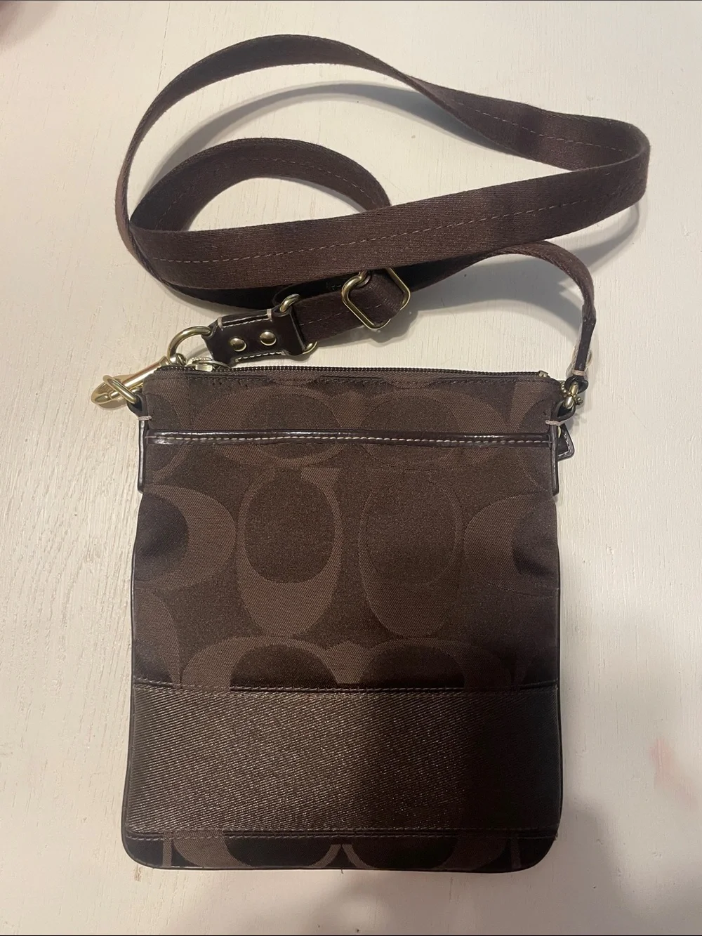 Coach Signature Canvas Swingpack Crossbody